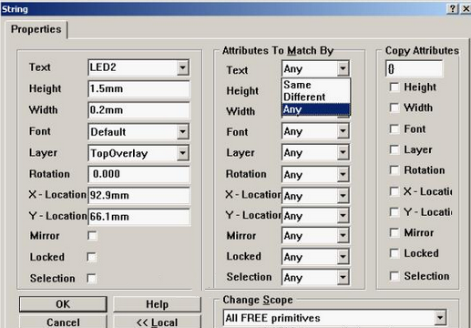 4. 可對(duì)字符和阻焊進(jìn)行適當(dāng)?shù)恼{(diào)整，以方便處理文件和提高效率，字符可以通過Global過濾器設(shè)置條件進(jìn)行快速調(diào)整不同格式的字符